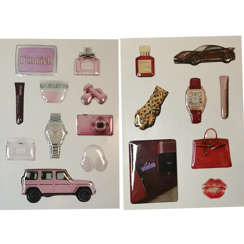 Fashion Decorative Stickers for Phone Case DIY Silicone Decal 3D Resin Decoration