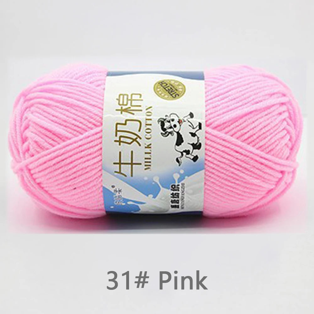 50Gram/Set Milk Cotton Yarn Crochet Line High-quality 5 Strand Milk Fiber Soft Warm Wool DIY Baby Sweater Hand Knitting Scarf