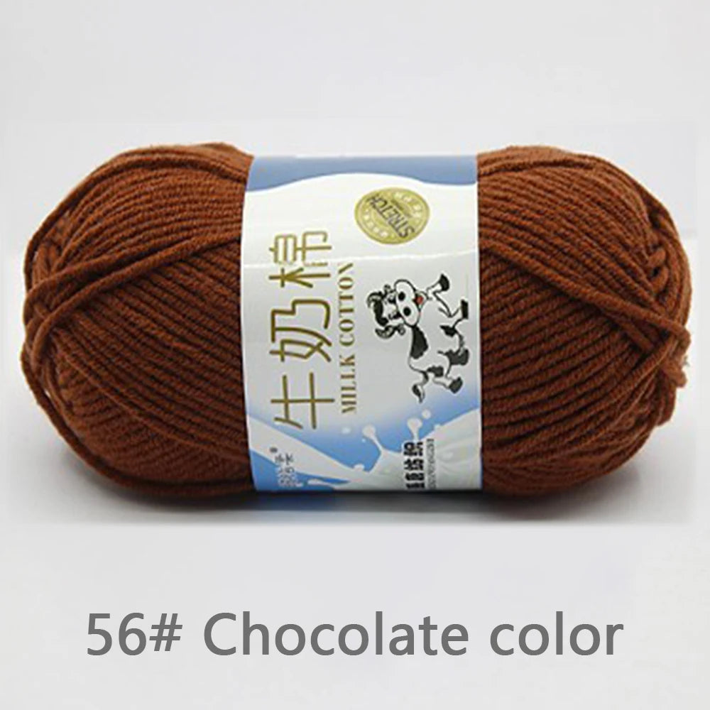 50Gram/Set Milk Cotton Yarn Crochet Line High-quality 5 Strand Milk Fiber Soft Warm Wool DIY Baby Sweater Hand Knitting Scarf