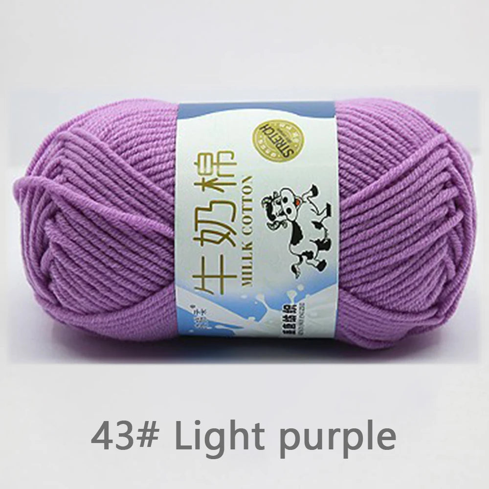 50Gram/Set Milk Cotton Yarn Crochet Line High-quality 5 Strand Milk Fiber Soft Warm Wool DIY Baby Sweater Hand Knitting Scarf