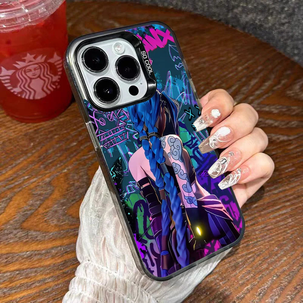 Jinx Arcane Phone Case For IPhone 16 15 14 13 12 11 Pro Max Plus Color Shockproof Back Silver Cover