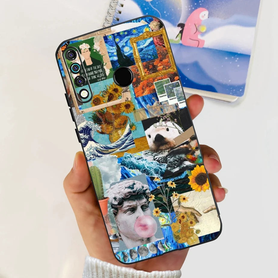 For Tecno Camon 12 Case Spark 4 KC8 Cute Cartoon Cover Soft Silicone Phone Case For Tecno Spark 4 Camon12 CC7S Back Cover Bumper