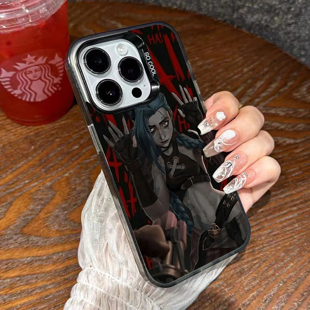 Jinx Arcane Phone Case For IPhone 16 15 14 13 12 11 Pro Max Plus Color Shockproof Back Silver Cover