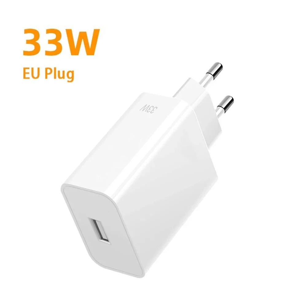 PD 33W Charger Supervooc Fast Charging Phone Charger For Xiaomi OPPO OnePlus realme USB Turbo Quick Charge Adapter Type C Cable