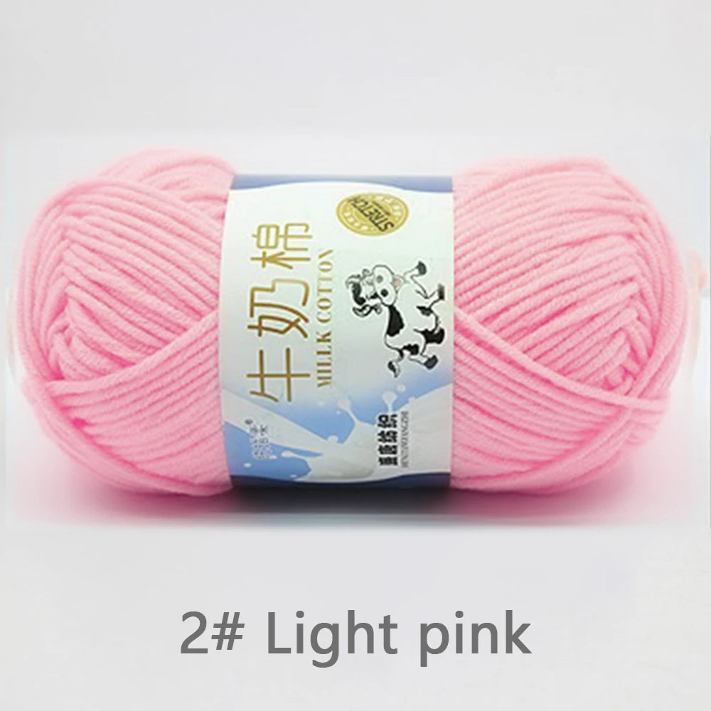 50Gram/Set Milk Cotton Yarn Crochet Line High-quality 5 Strand Milk Fiber Soft Warm Wool DIY Baby Sweater Hand Knitting Scarf