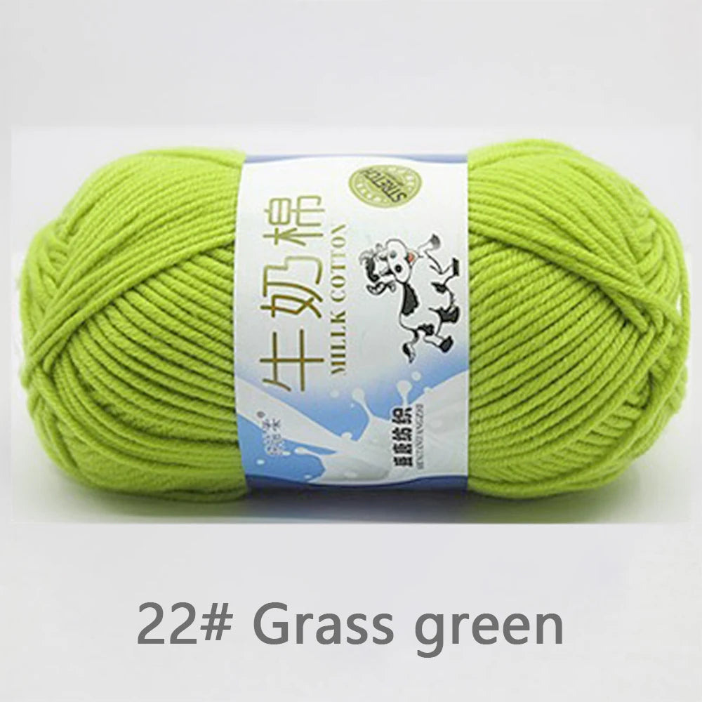 50Gram/Set Milk Cotton Yarn Crochet Line High-quality 5 Strand Milk Fiber Soft Warm Wool DIY Baby Sweater Hand Knitting Scarf