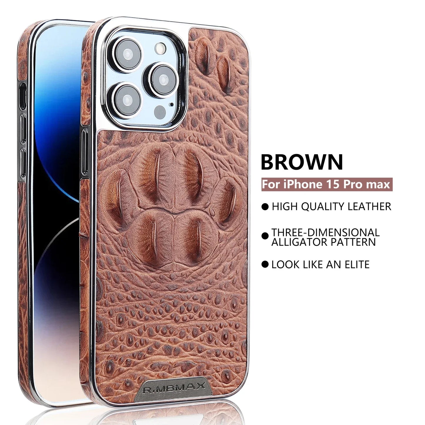 Crocodile Pattern Leather Cover For IPhone 16 13 14 15 Pro Max Luxury Anti-drop Leather Phone Case For IPhone16 13 14 15 ProMax