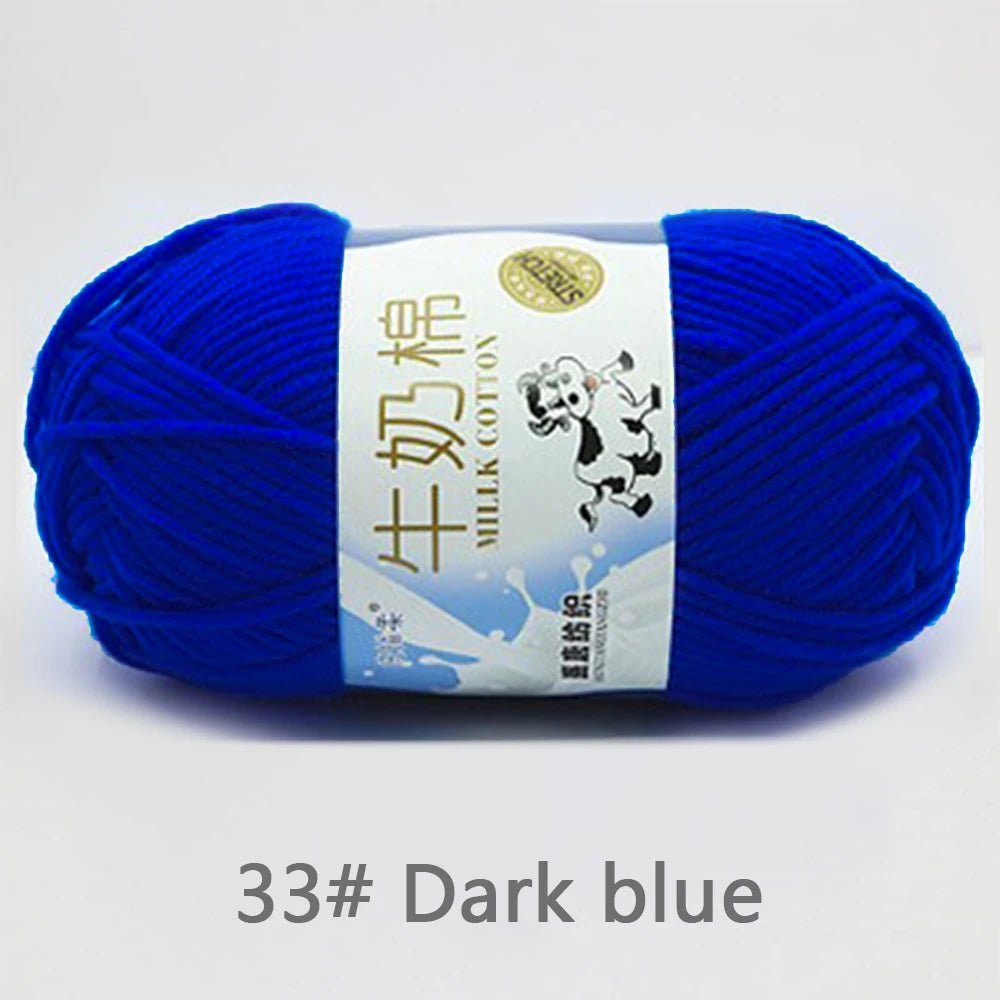 50Gram/Set Milk Cotton Yarn Crochet Line High-quality 5 Strand Milk Fiber Soft Warm Wool DIY Baby Sweater Hand Knitting Scarf