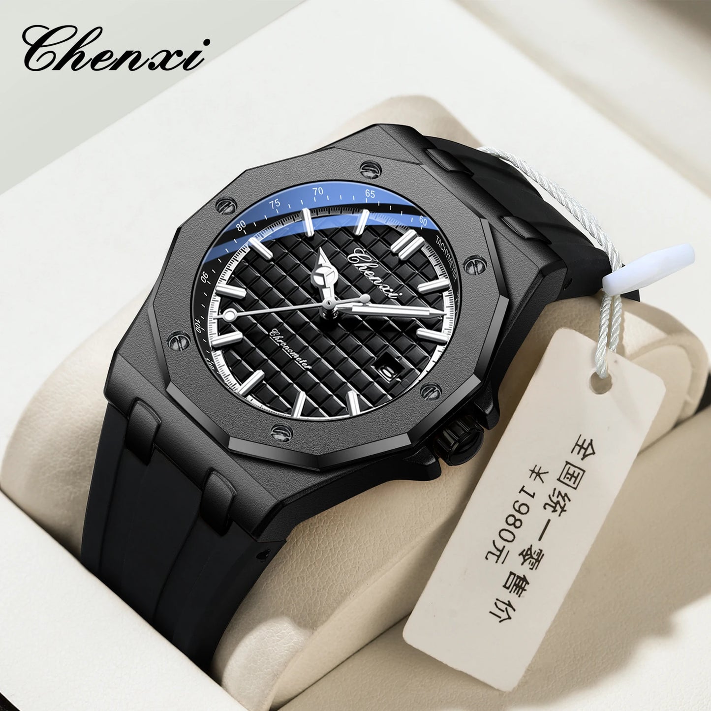 CHENXI 8268 New Fashionable Exquisite Dial Design Men's Quartz Watch Waterproof Calendar Night Light Men's Watch reloj hombre