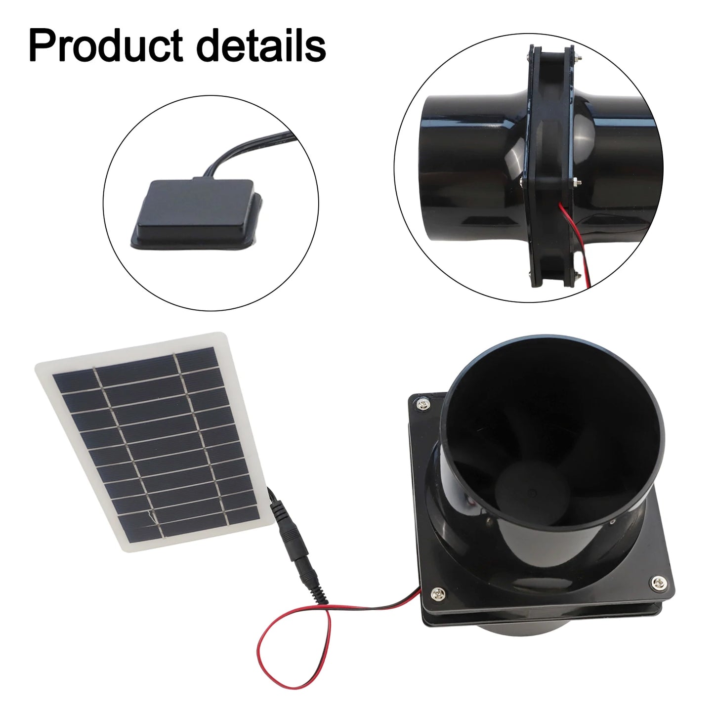 12V Solar Ventilation Fan 12V Ventilation Fan Generator Efficient Airflow Quick Installation Robust ABS Material
