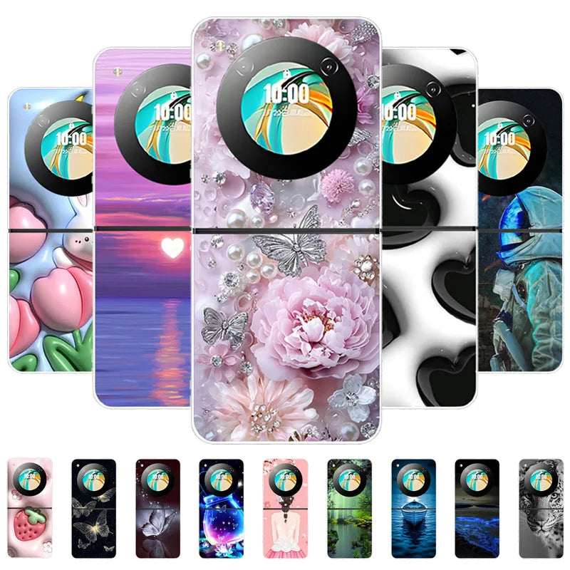 For ZTE Nubia Flip Flip2 Case Luxury Fashion Cover Transparent PC Hard Phone Case For ZTE Libero Flip Shockproof Bumper Shell
