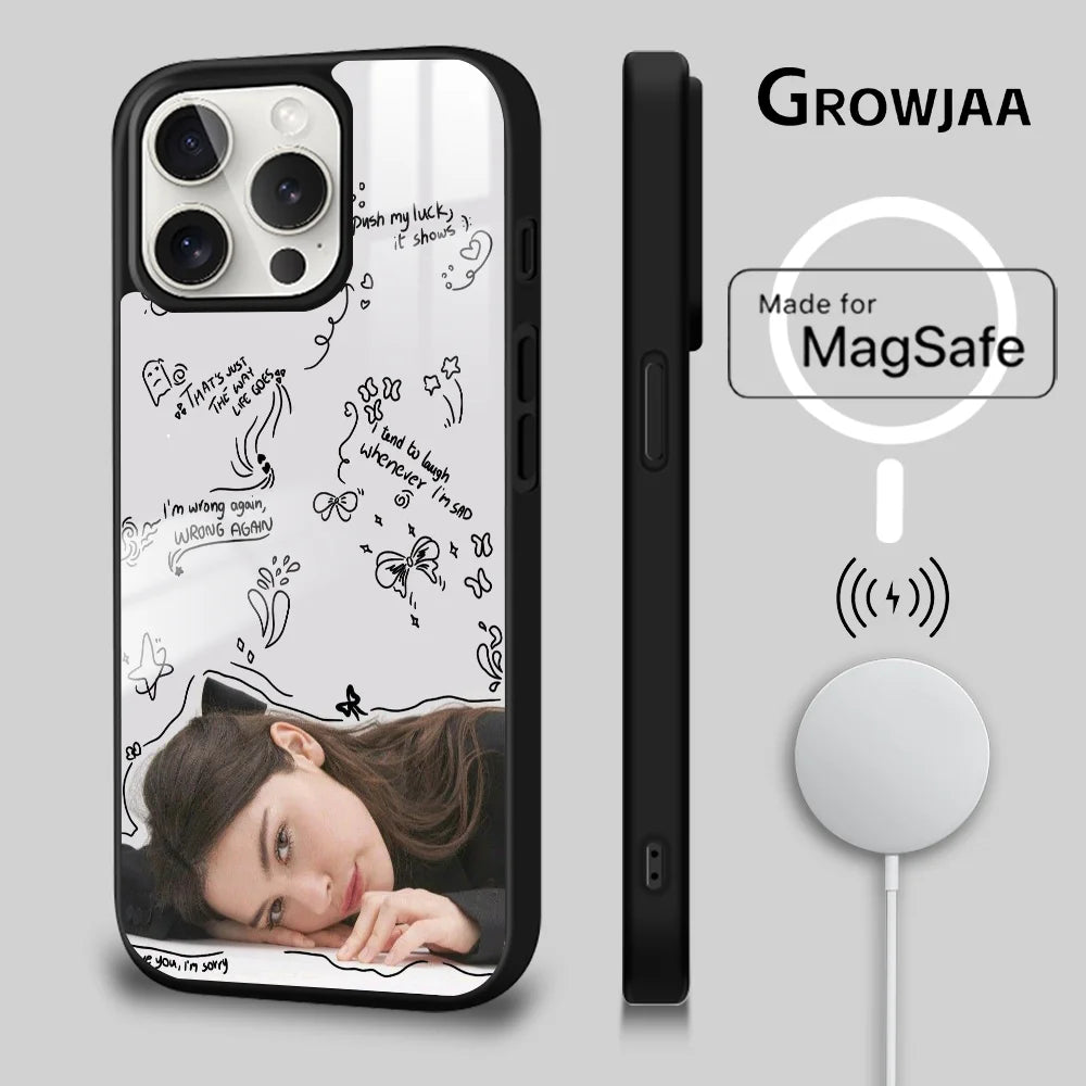 G-Gracie Abrams Singer Phone Case For iPhone 16 15 14 13 12 11 Pro Max Plus Mini Magsafe Mirror Wireless Magnetic Cover