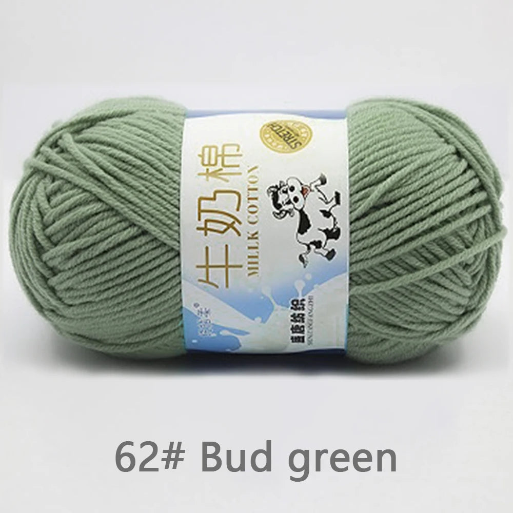 50Gram/Set Milk Cotton Yarn Crochet Line High-quality 5 Strand Milk Fiber Soft Warm Wool DIY Baby Sweater Hand Knitting Scarf