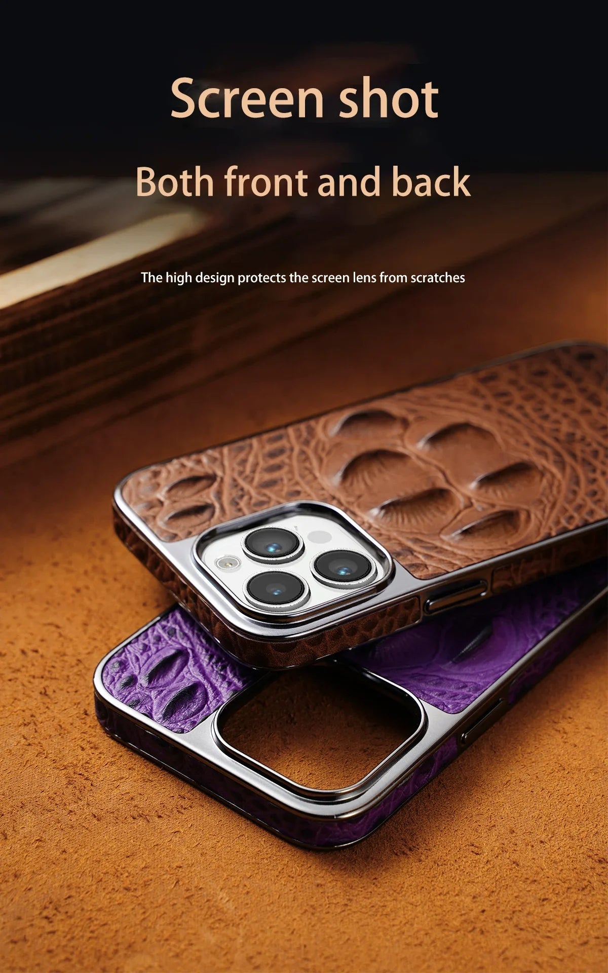 Crocodile Pattern Leather Cover For IPhone 16 13 14 15 Pro Max Luxury Anti-drop Leather Phone Case For IPhone16 13 14 15 ProMax
