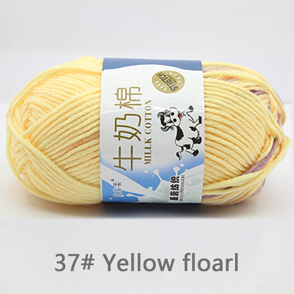 50Gram/Set Milk Cotton Yarn Crochet Line High-quality 5 Strand Milk Fiber Soft Warm Wool DIY Baby Sweater Hand Knitting Scarf
