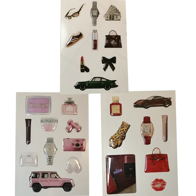 Fashion Decorative Stickers for Phone Case DIY Silicone Decal 3D Resin Decoration