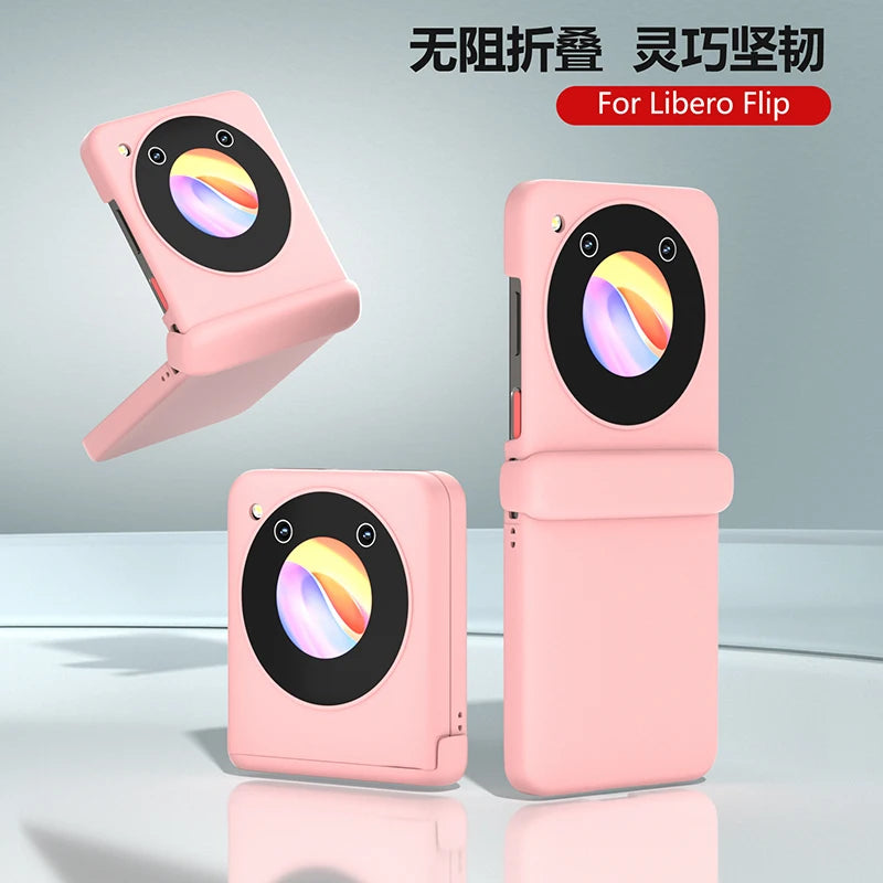 Case for ZTE Libero Flip Nubia Flip Macaron Hinge Skin Feel Shockproof Hard Mobile Phone Case Cover