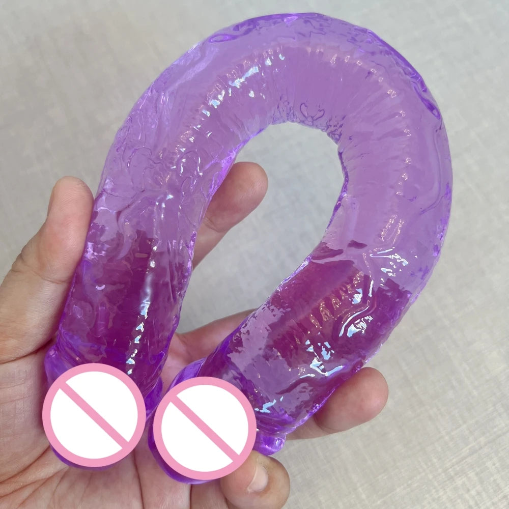 Double Dildo Realistic Penis Lesbian Couple Toys & Bullet Vibrator Sex Toys for Woman Anal Vigina Adult Sex Products