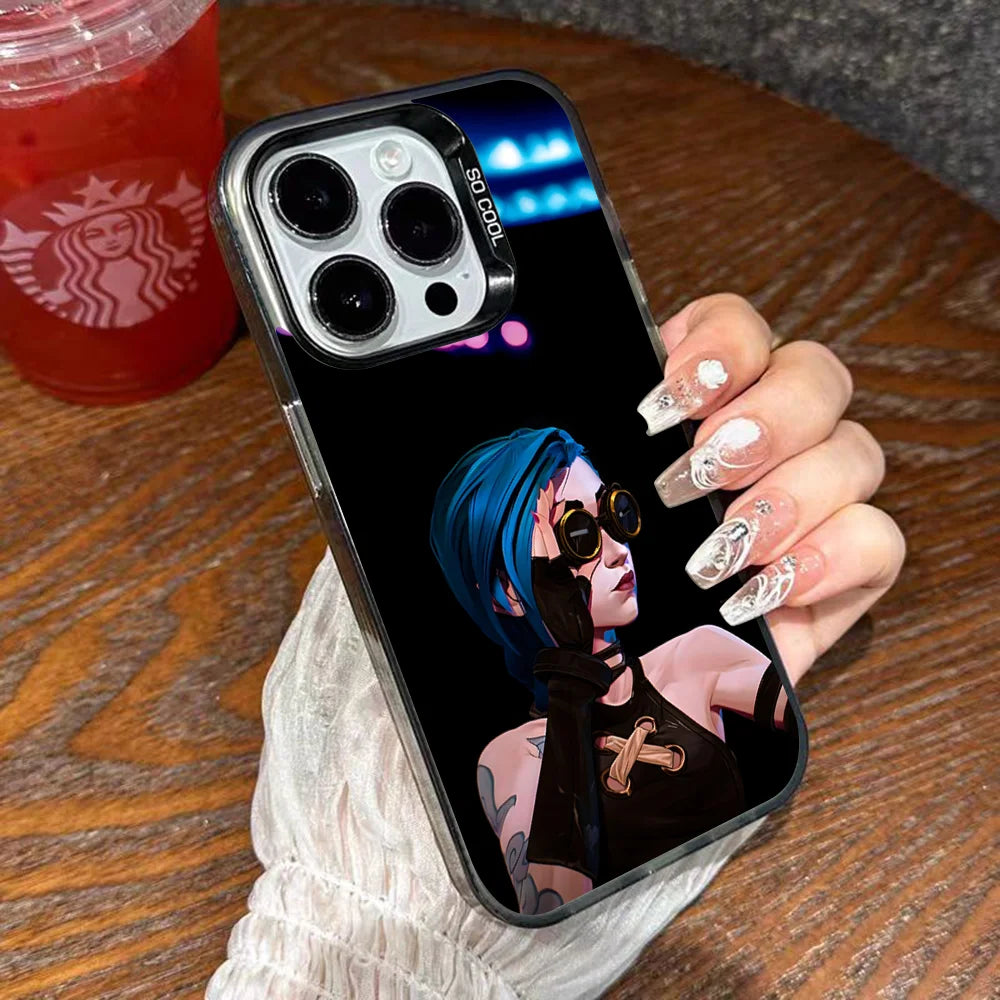 Jinx Arcane Phone Case For IPhone 16 15 14 13 12 11 Pro Max Plus Color Shockproof Back Silver Cover