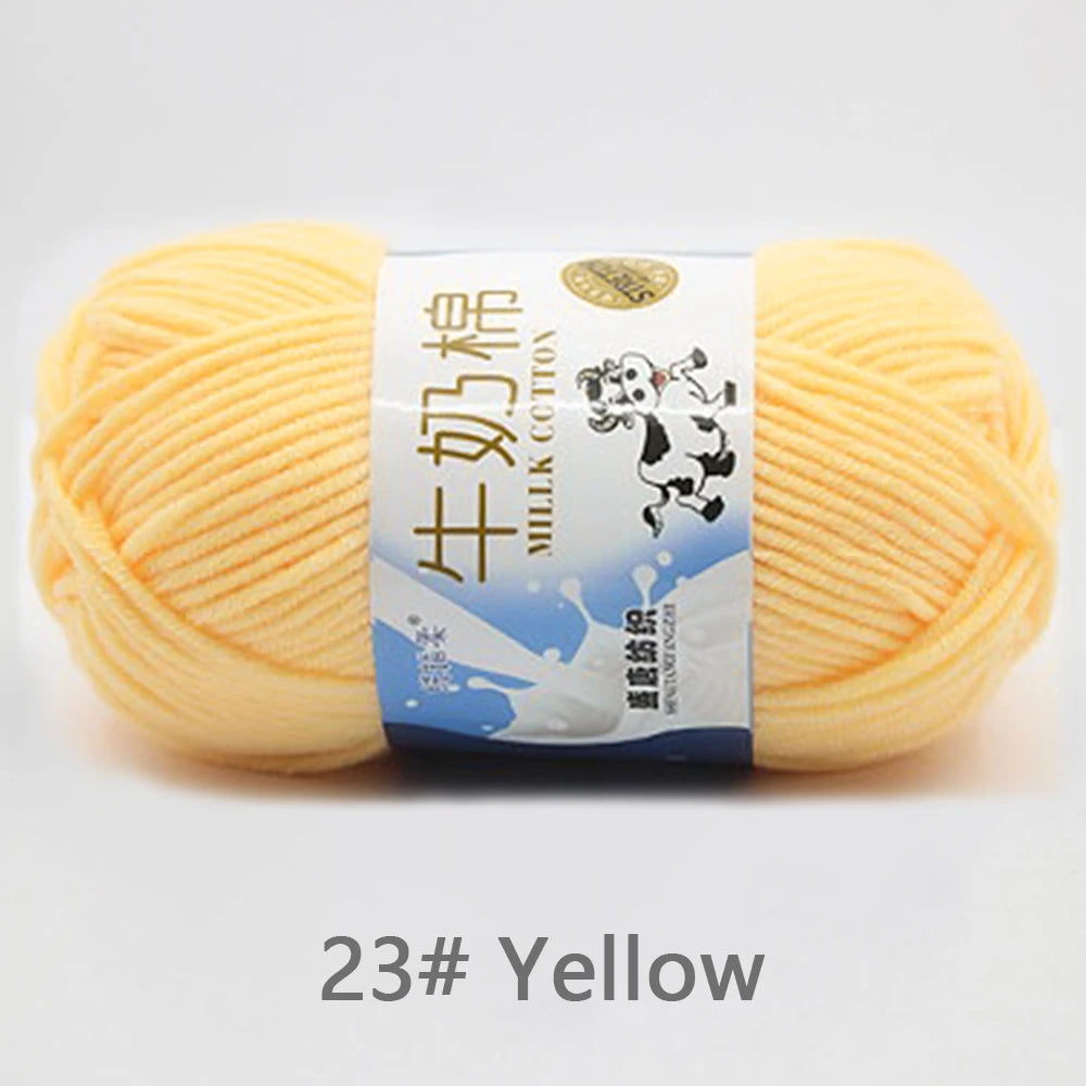 50Gram/Set Milk Cotton Yarn Crochet Line High-quality 5 Strand Milk Fiber Soft Warm Wool DIY Baby Sweater Hand Knitting Scarf