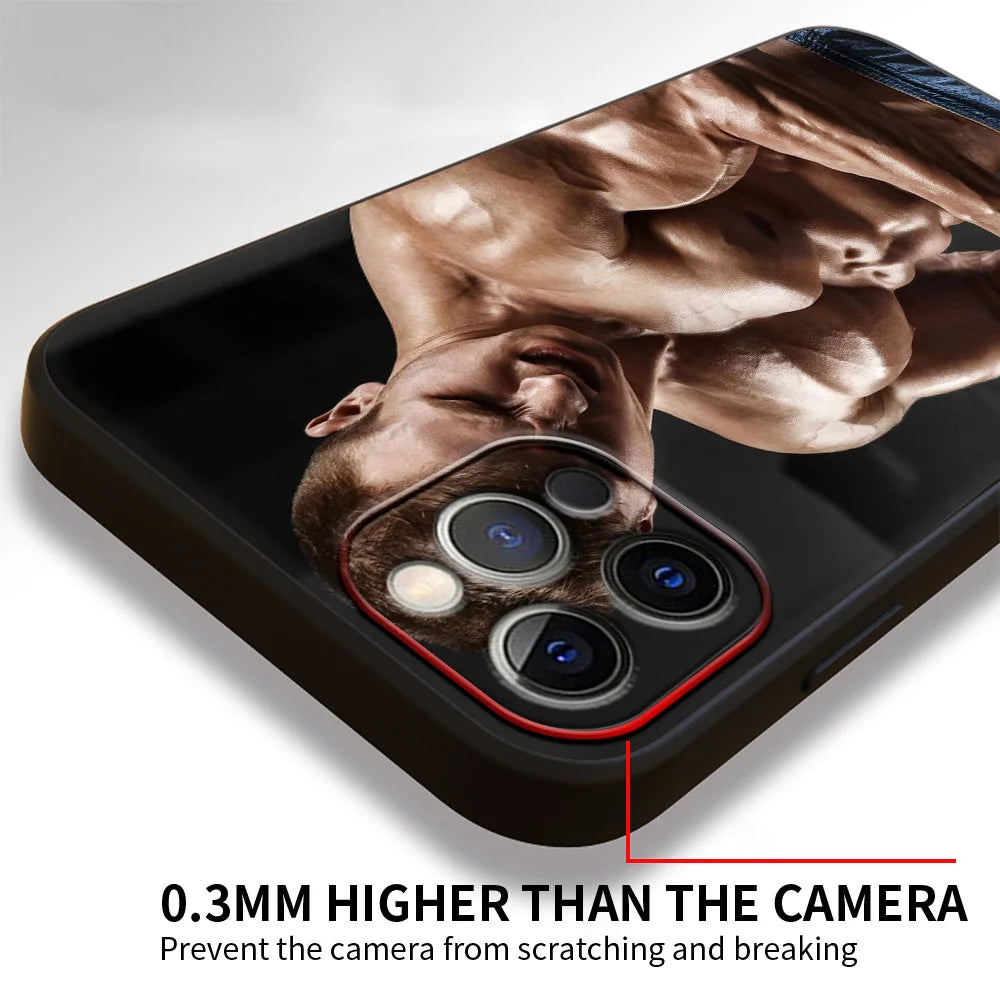 Sexy muscular man Phone Case For iPhone 13 15 14 12 11 Pro MAX XR X SE XS 7 8 Plus Luxury iPhone13 Fundas Soft Silicone Cover