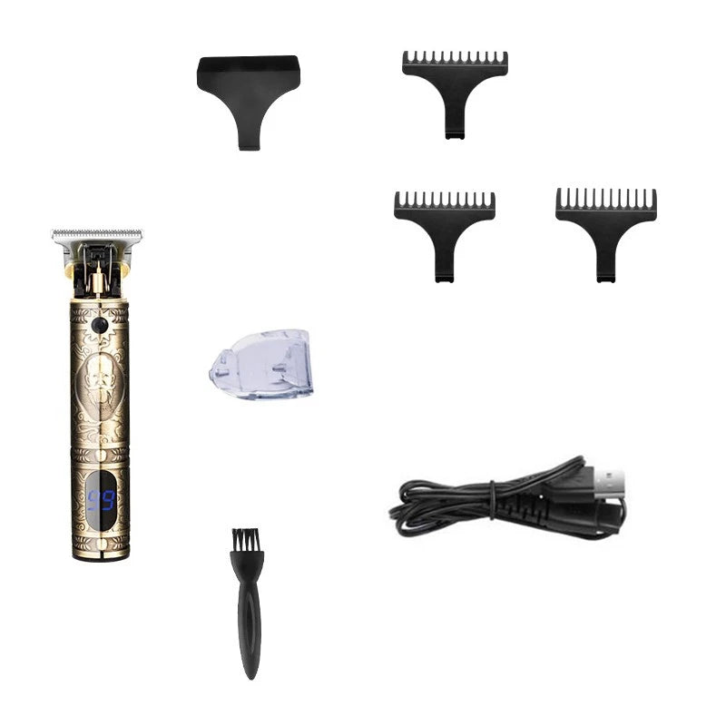 Kemei Metal Professional Hair Trimmer For Men Grooming  Beard Hair Clipper Electric Barber Hair Cutter Machine Rechargeable