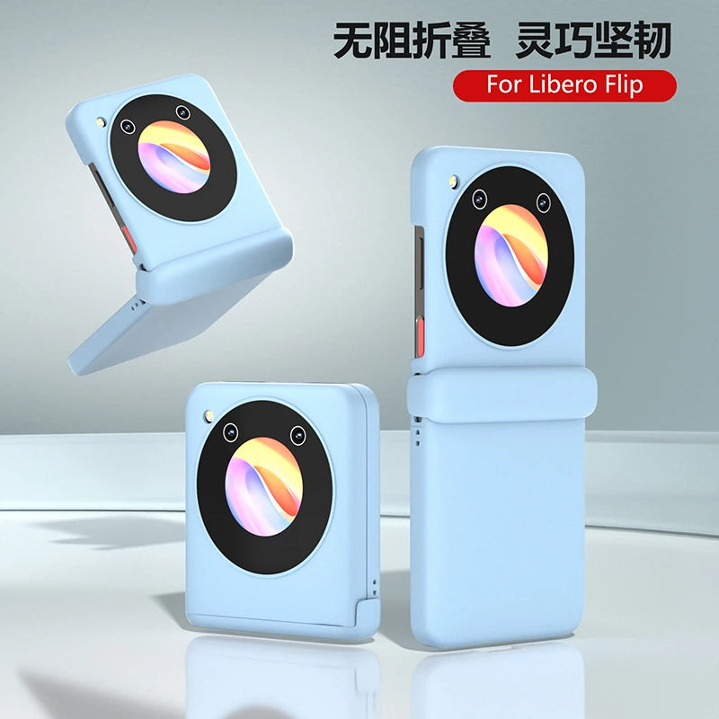 Case for ZTE Libero Flip Nubia Flip Macaron Hinge Skin Feel Shockproof Hard Mobile Phone Case Cover