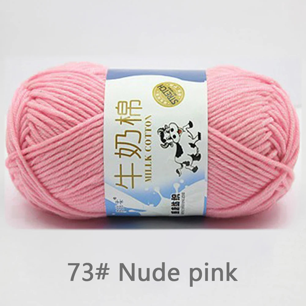 50Gram/Set Milk Cotton Yarn Crochet Line High-quality 5 Strand Milk Fiber Soft Warm Wool DIY Baby Sweater Hand Knitting Scarf