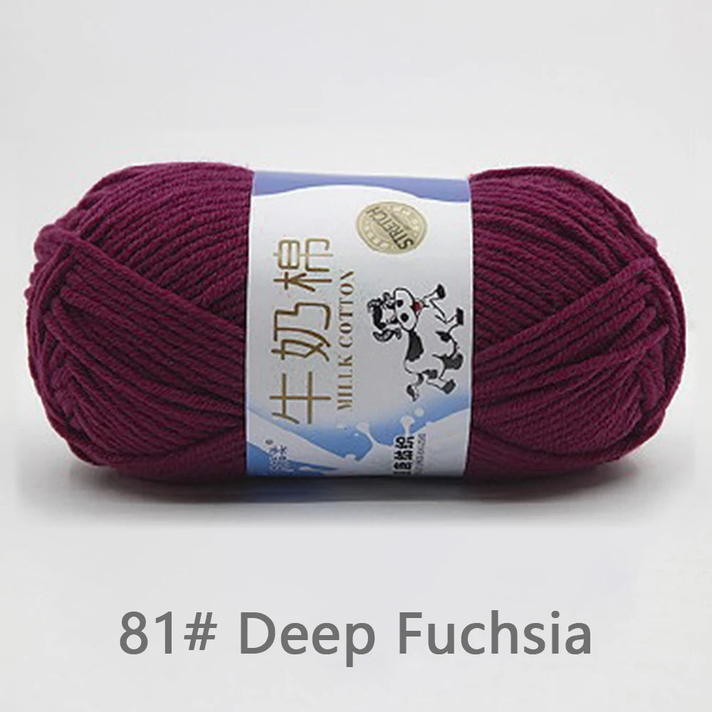 50Gram/Set Milk Cotton Yarn Crochet Line High-quality 5 Strand Milk Fiber Soft Warm Wool DIY Baby Sweater Hand Knitting Scarf