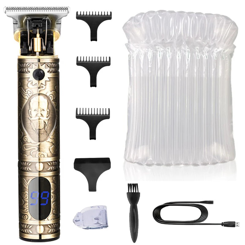 Kemei Metal Professional Hair Trimmer For Men Grooming  Beard Hair Clipper Electric Barber Hair Cutter Machine Rechargeable