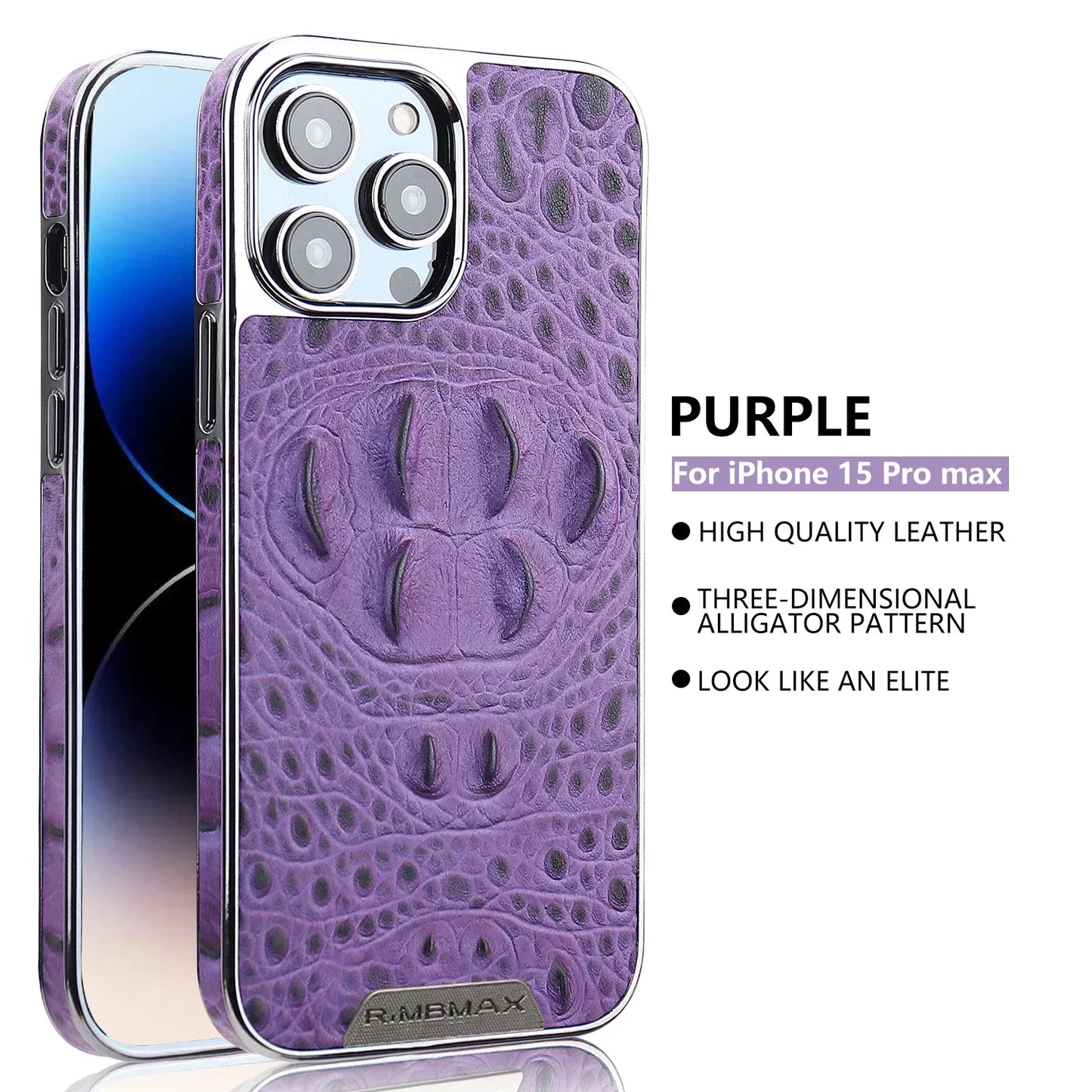 Crocodile Pattern Leather Cover For IPhone 16 13 14 15 Pro Max Luxury Anti-drop Leather Phone Case For IPhone16 13 14 15 ProMax
