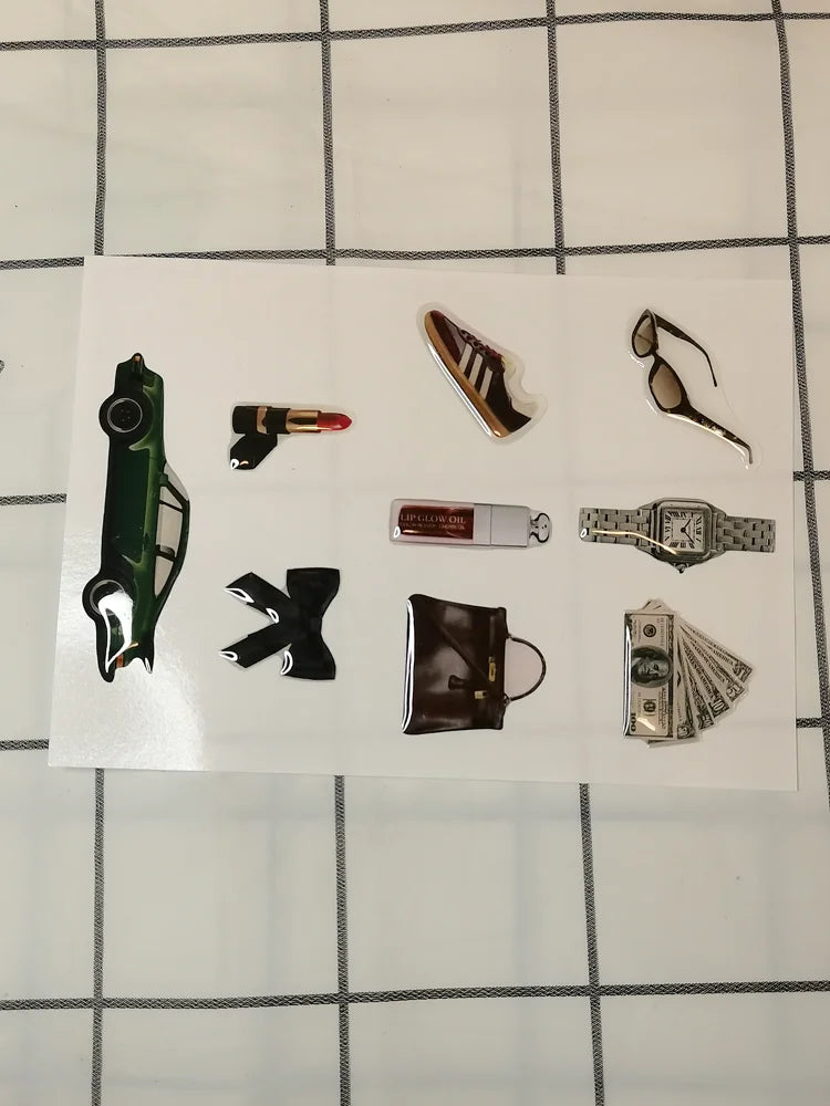 Fashion Decorative Stickers for Phone Case DIY Silicone Decal 3D Resin Decoration