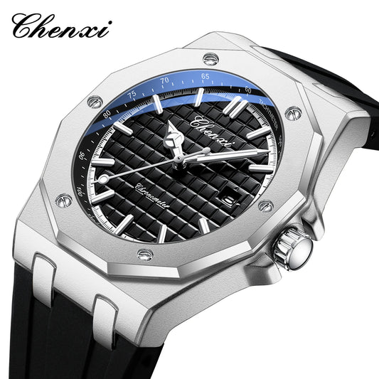 CHENXI 8268 New Fashionable Exquisite Dial Design Men's Quartz Watch Waterproof Calendar Night Light Men's Watch reloj hombre