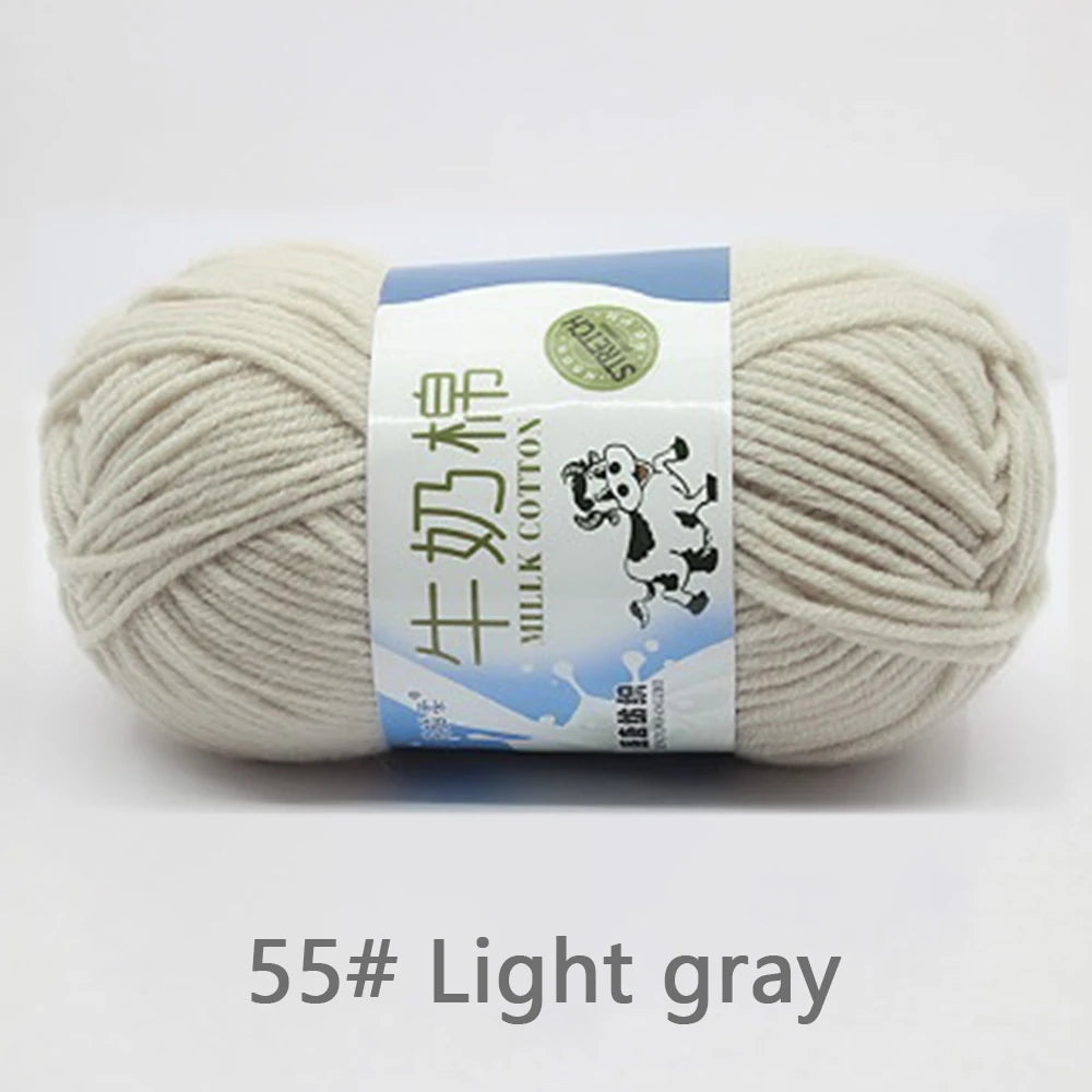 50Gram/Set Milk Cotton Yarn Crochet Line High-quality 5 Strand Milk Fiber Soft Warm Wool DIY Baby Sweater Hand Knitting Scarf