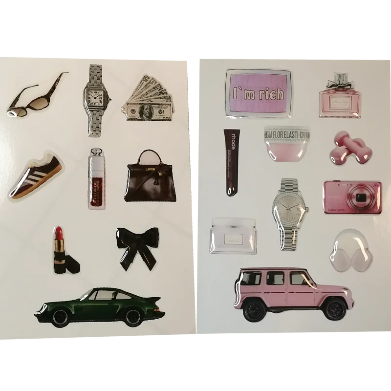 Fashion Decorative Stickers for Phone Case DIY Silicone Decal 3D Resin Decoration