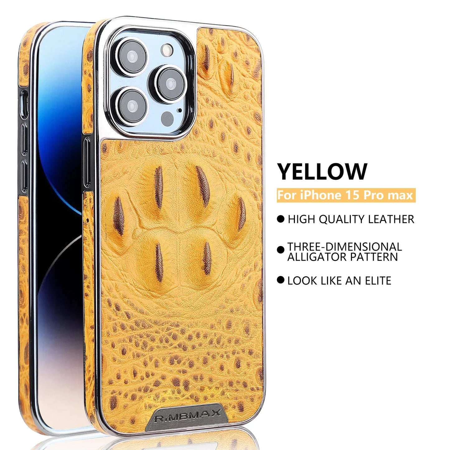 Crocodile Pattern Leather Cover For IPhone 16 13 14 15 Pro Max Luxury Anti-drop Leather Phone Case For IPhone16 13 14 15 ProMax