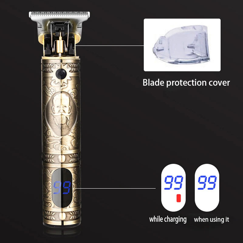 Kemei Metal Professional Hair Trimmer For Men Grooming  Beard Hair Clipper Electric Barber Hair Cutter Machine Rechargeable