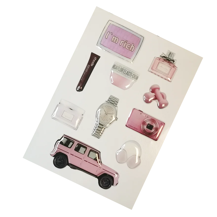 Fashion Decorative Stickers for Phone Case DIY Silicone Decal 3D Resin Decoration