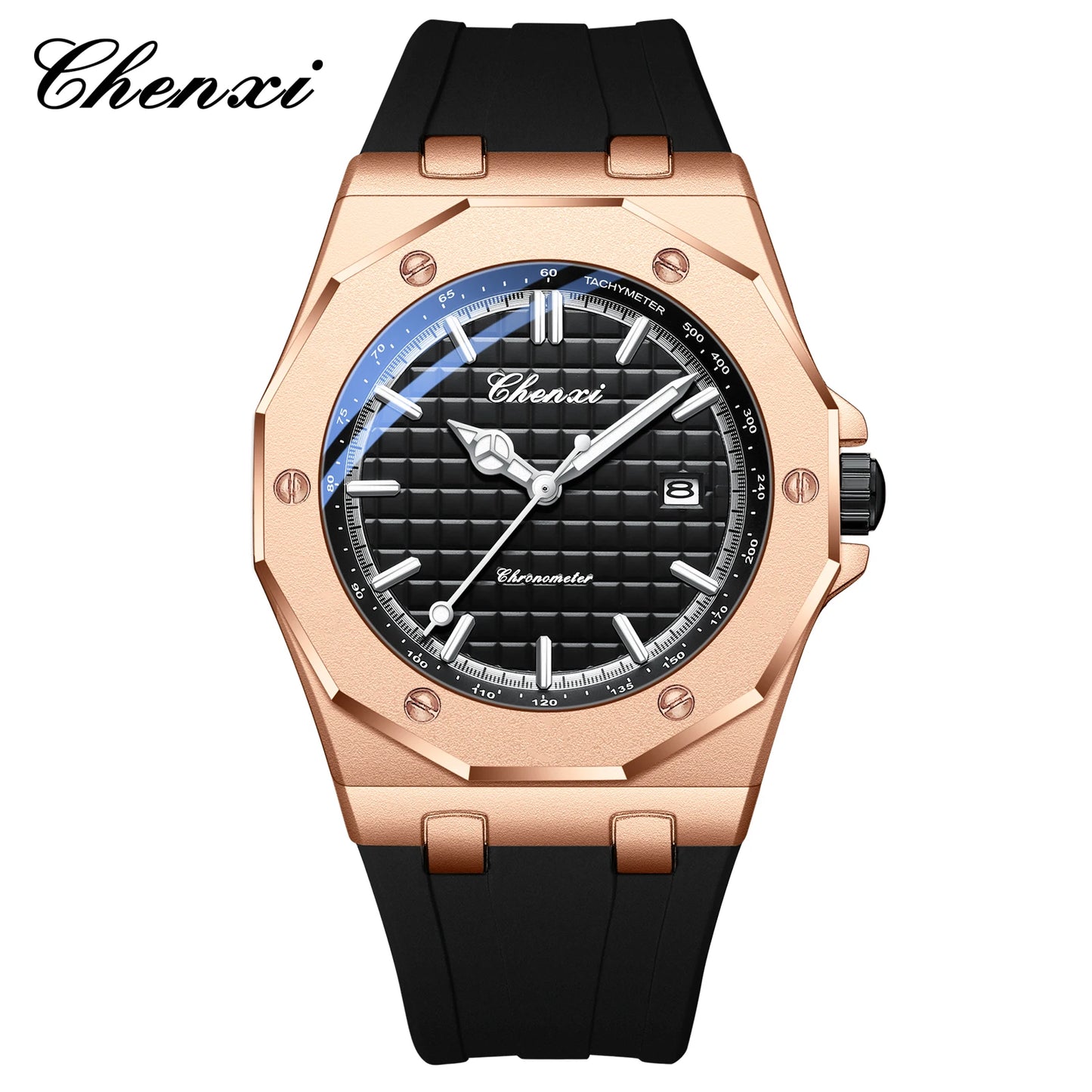 CHENXI 8268 New Fashionable Exquisite Dial Design Men's Quartz Watch Waterproof Calendar Night Light Men's Watch reloj hombre
