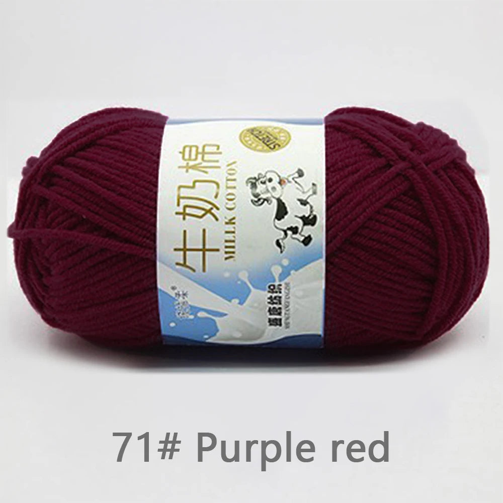 50Gram/Set Milk Cotton Yarn Crochet Line High-quality 5 Strand Milk Fiber Soft Warm Wool DIY Baby Sweater Hand Knitting Scarf