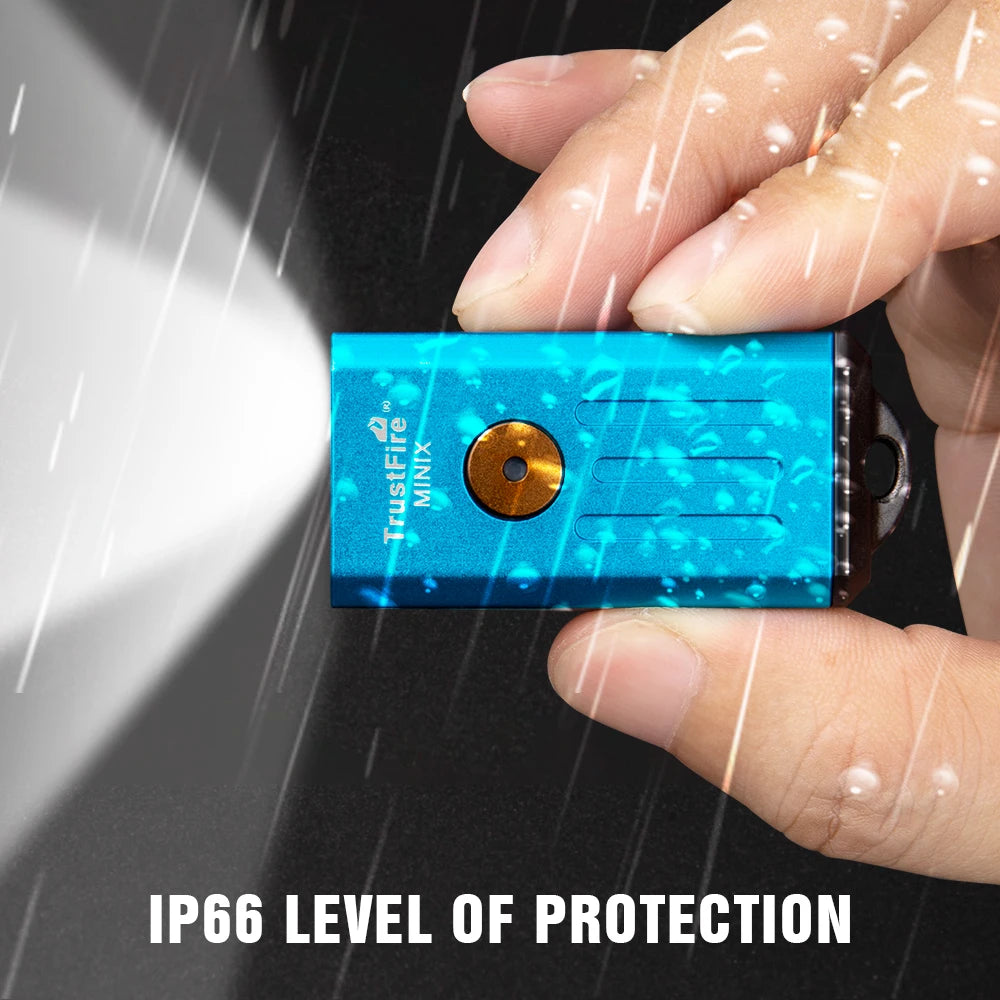 Trustfire Minix Mini EDC Flashlight Keychain 320LM 365nm Uv Lamp Red Light TypeC USB Rechargeable Colourful Gift 2Mode Led Torch