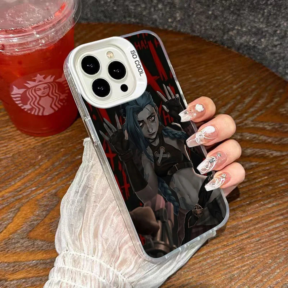 Jinx Arcane Phone Case For IPhone 16 15 14 13 12 11 Pro Max Plus Color Shockproof Back Silver Cover