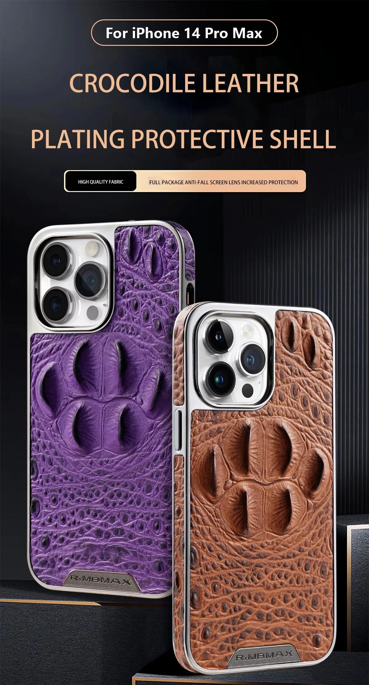 Crocodile Pattern Leather Cover For IPhone 16 13 14 15 Pro Max Luxury Anti-drop Leather Phone Case For IPhone16 13 14 15 ProMax