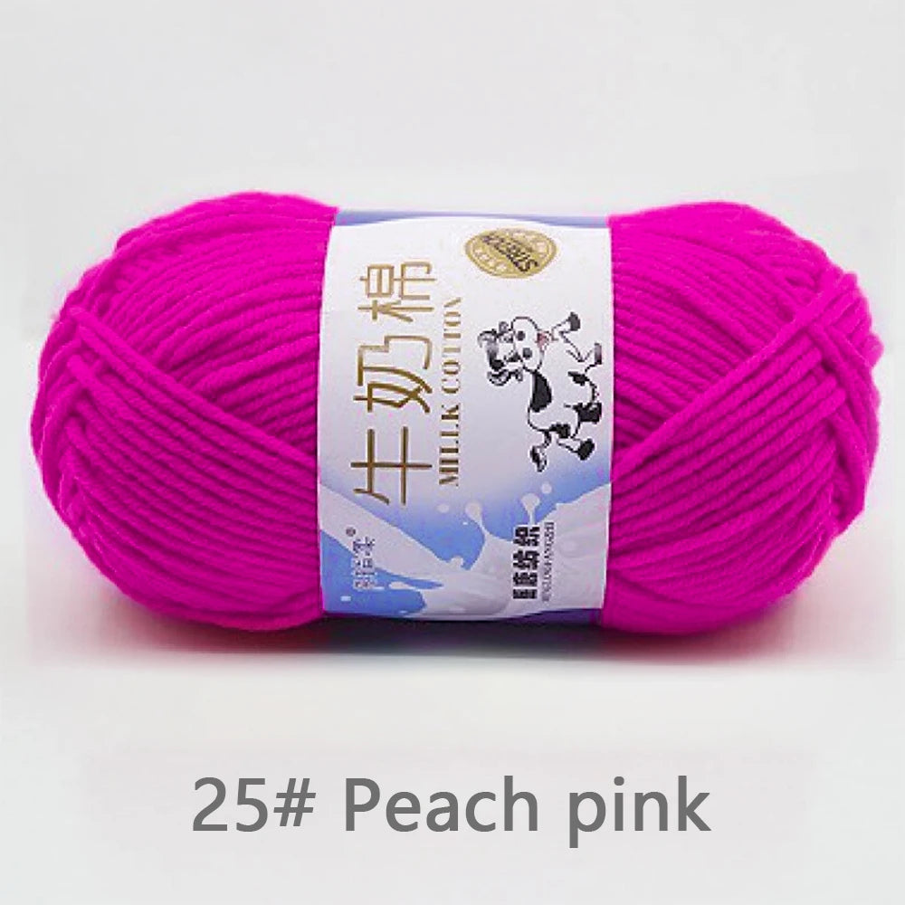 50Gram/Set Milk Cotton Yarn Crochet Line High-quality 5 Strand Milk Fiber Soft Warm Wool DIY Baby Sweater Hand Knitting Scarf