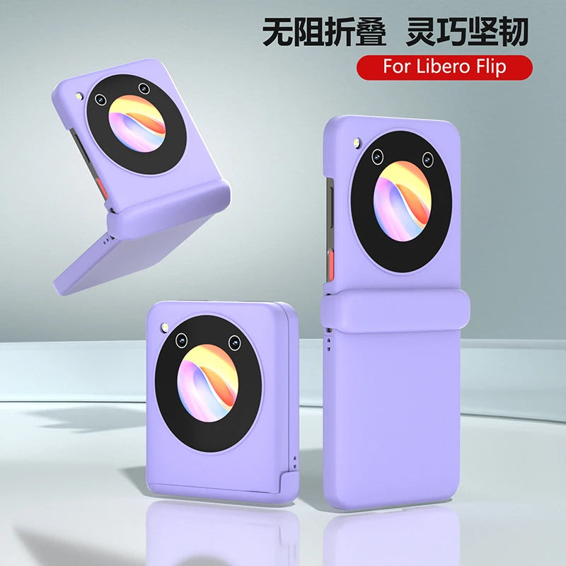 Case for ZTE Libero Flip Nubia Flip Macaron Hinge Skin Feel Shockproof Hard Mobile Phone Case Cover