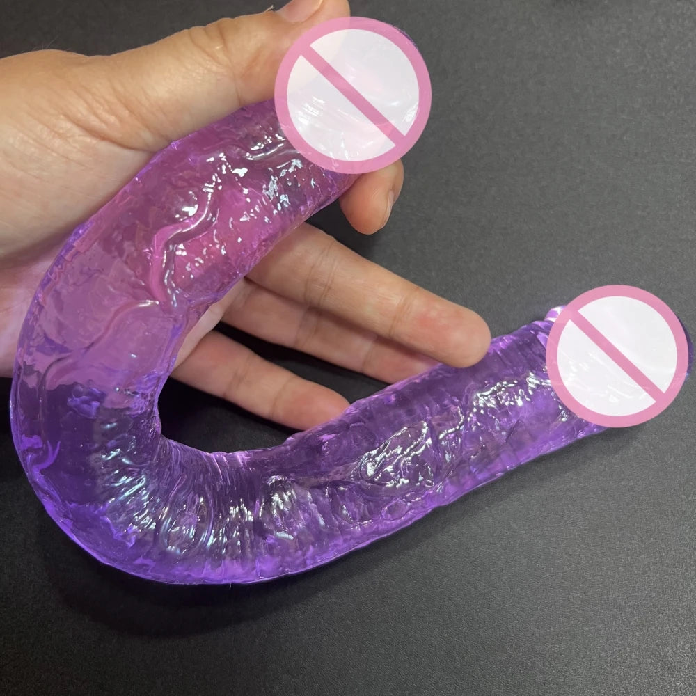 Double Dildo Realistic Penis Lesbian Couple Toys & Bullet Vibrator Sex Toys for Woman Anal Vigina Adult Sex Products