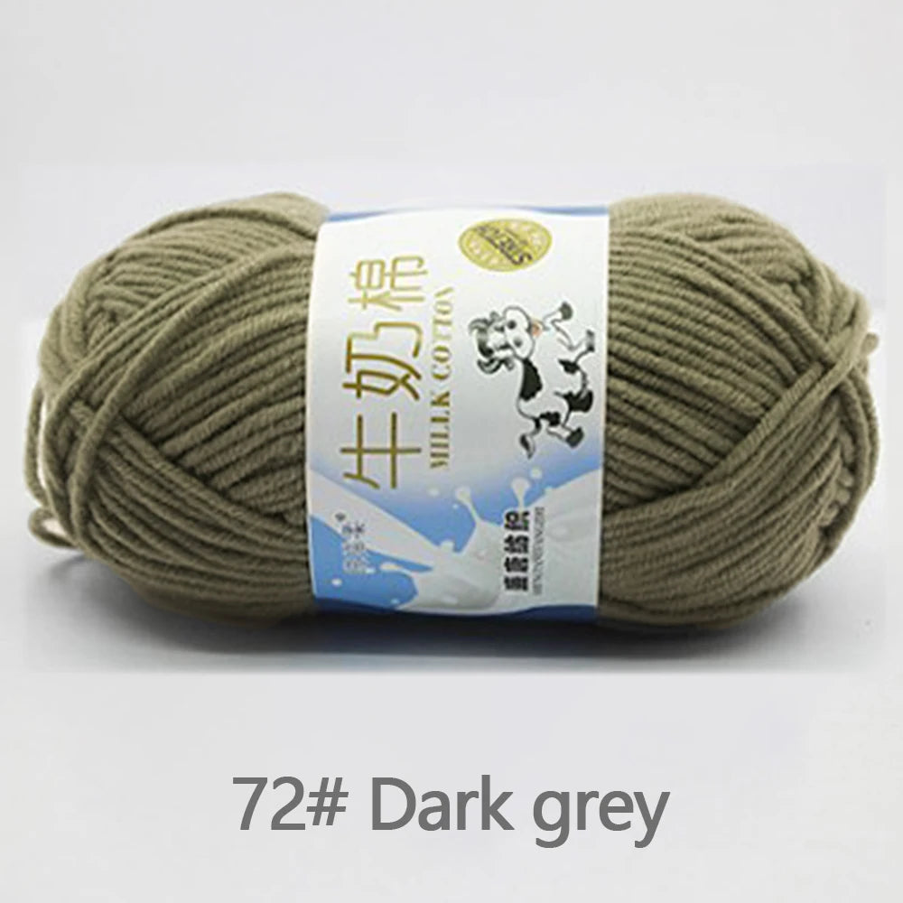 50Gram/Set Milk Cotton Yarn Crochet Line High-quality 5 Strand Milk Fiber Soft Warm Wool DIY Baby Sweater Hand Knitting Scarf