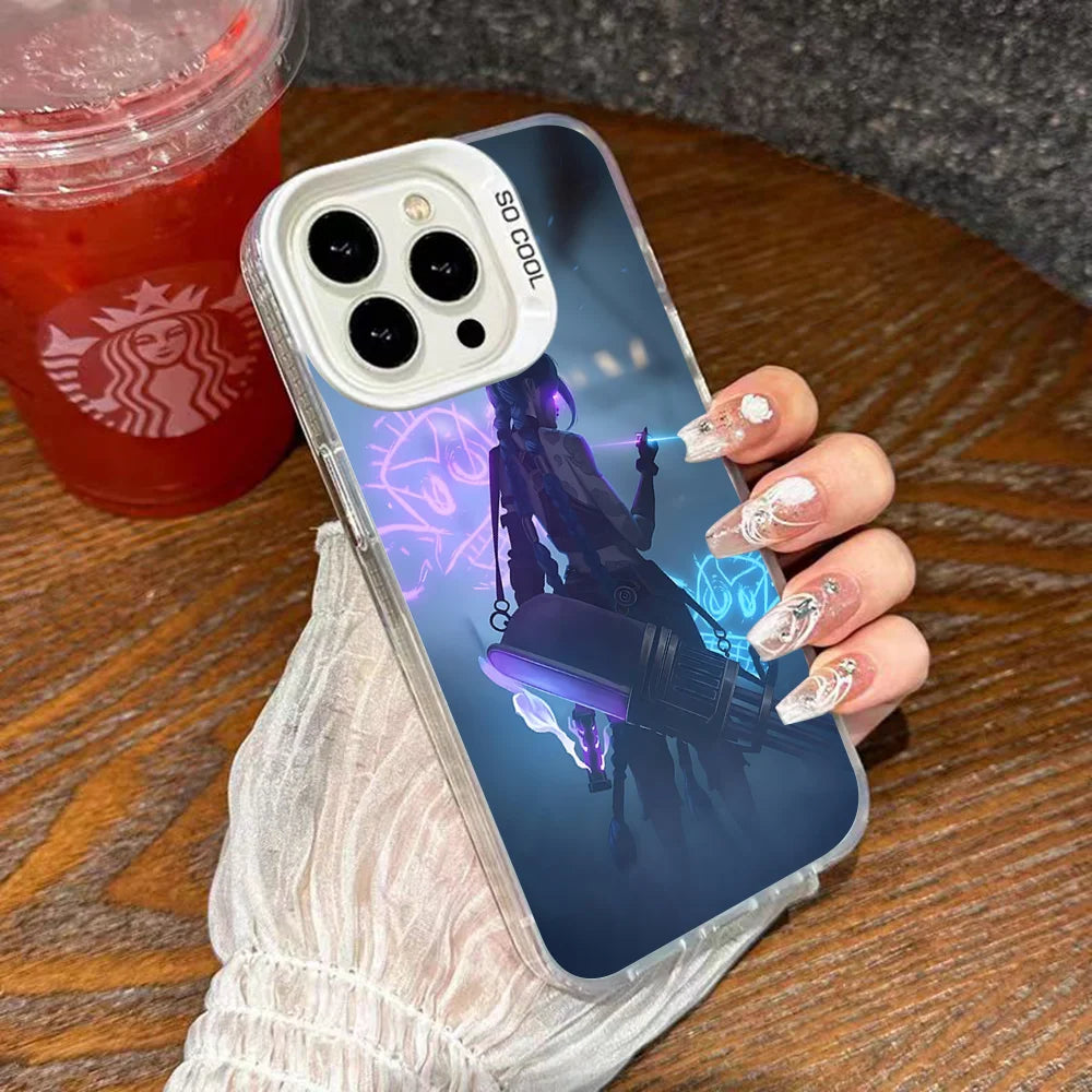 Jinx Arcane Phone Case For IPhone 16 15 14 13 12 11 Pro Max Plus Color Shockproof Back Silver Cover