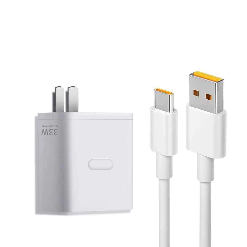 PD 33W Charger Supervooc Fast Charging Phone Charger For Xiaomi OPPO OnePlus realme USB Turbo Quick Charge Adapter Type C Cable