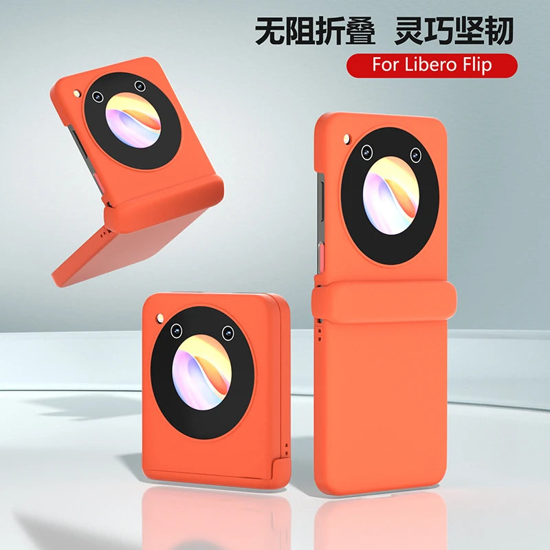 Case for ZTE Libero Flip Nubia Flip Macaron Hinge Skin Feel Shockproof Hard Mobile Phone Case Cover